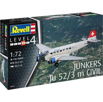 Plastikový model Revell Junkers Ju52/3m Civil 1:72