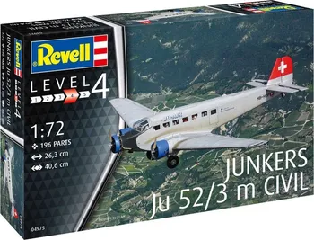 Plastikový model Revell Junkers Ju52/3m Civil 1:72