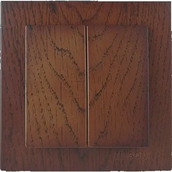 vypínač ELITE - Sériový lustrový vypínač č.5 tmavé dřevo - vlašský ořech (SE05/0-D3)