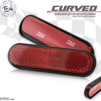 Osvětlení pro motocykl HS MOTO - Německo Červená odrazka Curved