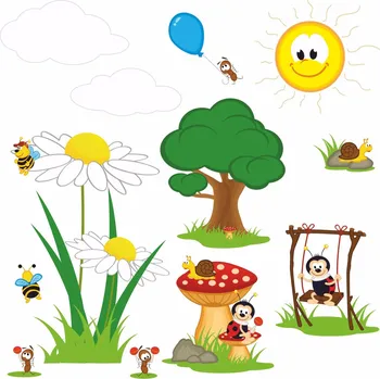 Samolepící dekorace Berušky a zvířátka - M