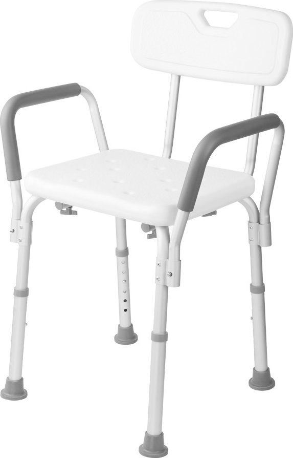 HomeLife Koupelnová židle výškově stavitelná Z120, bílá