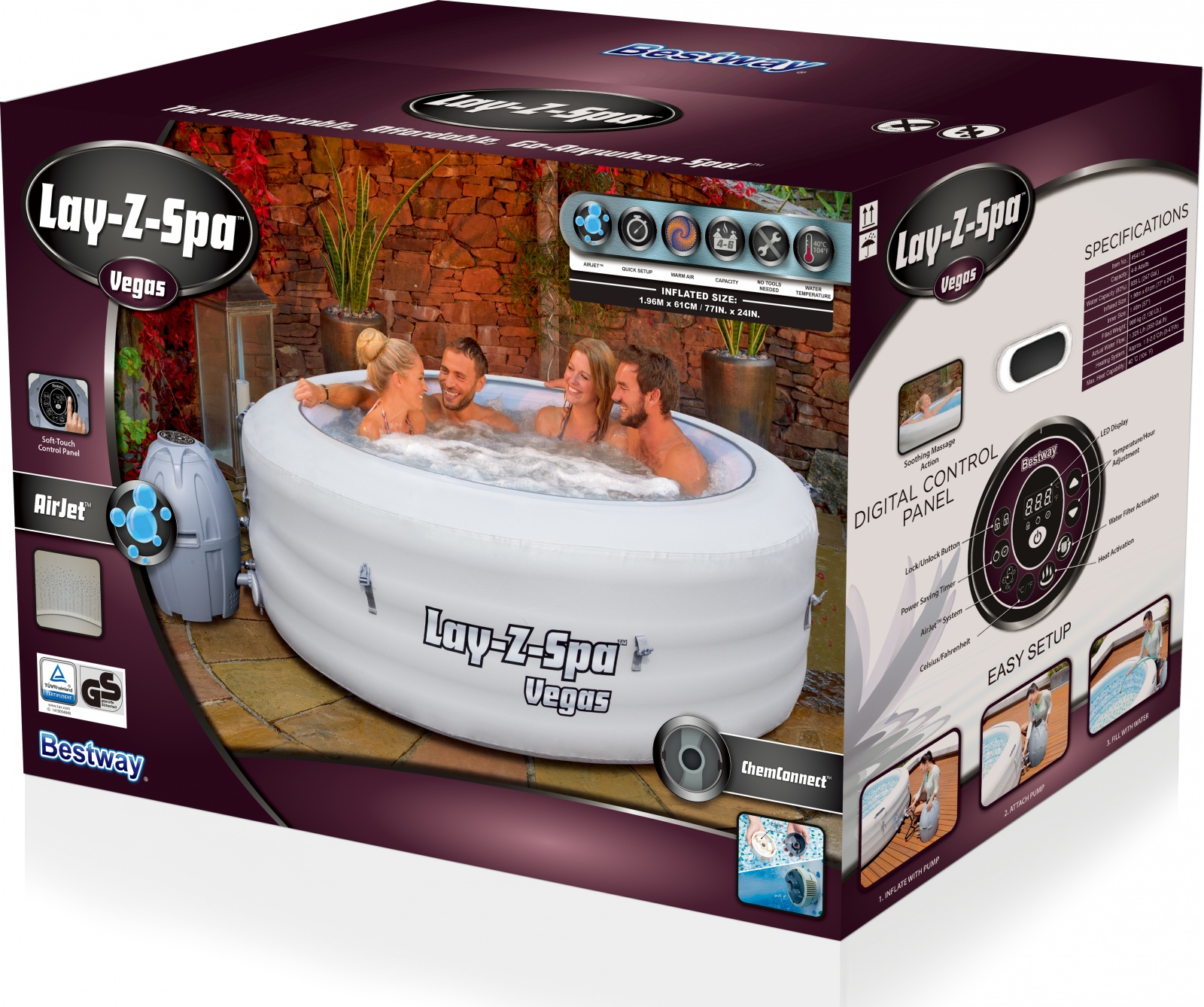 foto Vířivka Bestway 54112 Lay-Z-Spa Vegas