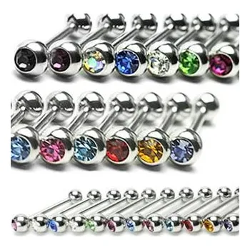 Piercing Atreya Ocelová činka s kamínkem Barva: Růžová