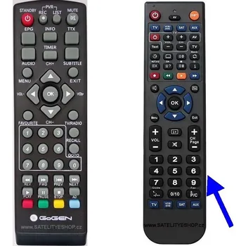 Dálkový ovladač Gogen DVB 272 T2 dálkový ovladač náhradní