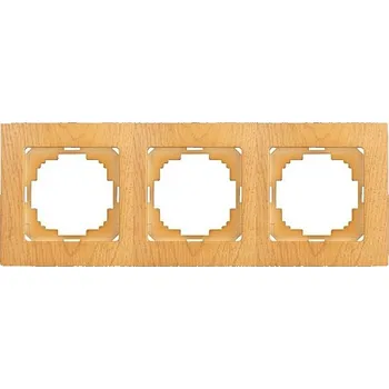 vypínač ELITE - Trojnásobný rámeček dub (E3/D1)