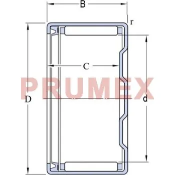 SKF BK 2518 RS jehlové ložisko