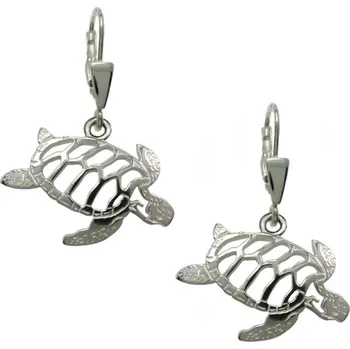 Náušnice Stříbrné Tlapky 477 Želva – stříbrné náušnice 925/1000