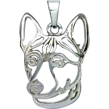 Přívěsek Stříbrné Tlapky 680 Basenji – stříbrný přívěšek 925/1000