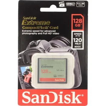 Paměťová karta SDCFXSB-128G-G46 SANDISK Paměťová karta; Compact Flash; 128GB; Čtení: 120MB/s