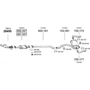 Filtr pevných částic filtr pevných částic Bosal 095-347