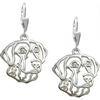 Náušnice Stříbrné Tlapky 637 Chesapeake Bay Retriever II. – stříbrné náušnice 925/1000