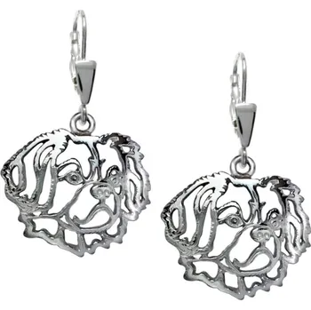 Náušnice Stříbrné Tlapky 700 Tibetský Španěl – stříbrné náušnice 925/1000