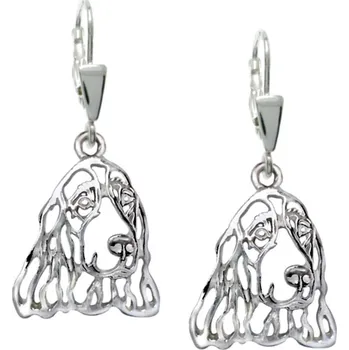 Náušnice Stříbrné Tlapky 708 Irský Setr – stříbrné náušnice 925/1000