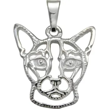 Přívěsek Stříbrné Tlapky 288 Kočka – habešská – stříbrný přívěšek 925/1000