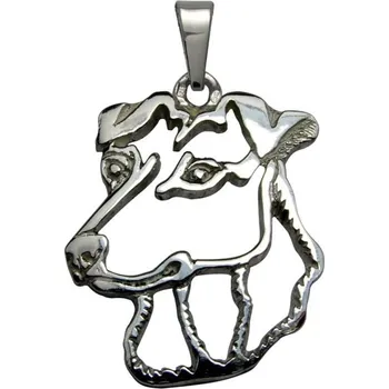 Přívěsek Stříbrné Tlapky 62 Foxterier hladkosrstý – stříbrný přívěšek 925/1000