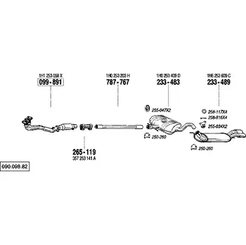 Katalyzátor katalyzátor Bosal 099-891