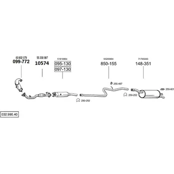 Filtr pevných částic filtr pevných částic Bosal 097-130