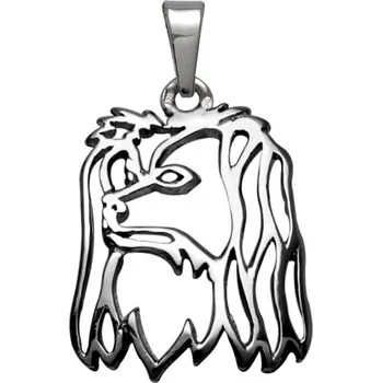 Přívěsek Stříbrné Tlapky 64 Malý kontinentální španěl – Phaléne – stříbrný přívěšek 925/1000