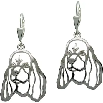 Náušnice Stříbrné Tlapky 261 Americký kokršpaněl – stříbrné náušnice 925/1000