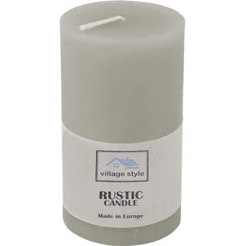Svíčka Svíčka RUSTIC Ø 6 x 10 cm šedá