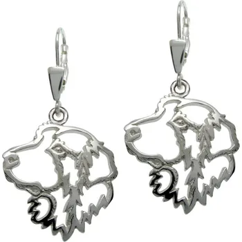 Náušnice Stříbrné Tlapky 95 Hovawart – stříbrné náušnice 925/1000