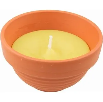 Svíčka Citronela, zahradní svíčka v keramické misce, 80 g