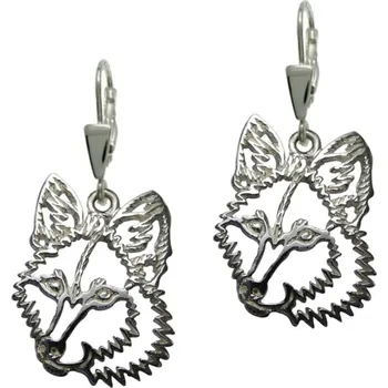 Náušnice Stříbrné Tlapky 491 Kojot – stříbrné náušnice 925/1000