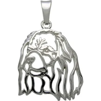 Přívěsek Stříbrné Tlapky 124 Kavalír King Charles španěl – stříbrný přívěšek 925/1000