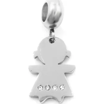 Přívěsek BRUNOshop.cz Visací přívěsek na náramek HOLČIČKA s kamínky