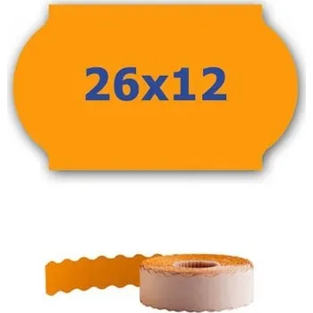 Samolepící etiketa Cenové etikety do kleští, 26mm x 12mm, 900ks, signální oranžové