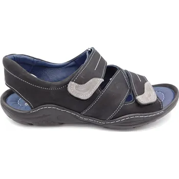 Pánské sandále Pánské kožené sandály Hilby 508 černé Velikost: 42 (EU)