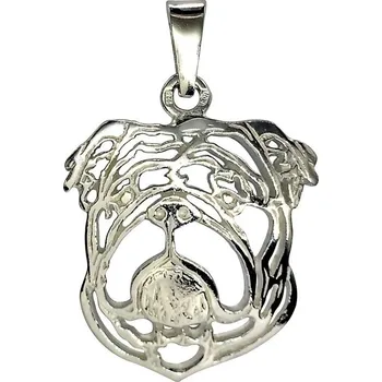 Přívěsek Stříbrné Tlapky 645 Anglický buldok II. – stříbrný přívěšek 925/1000