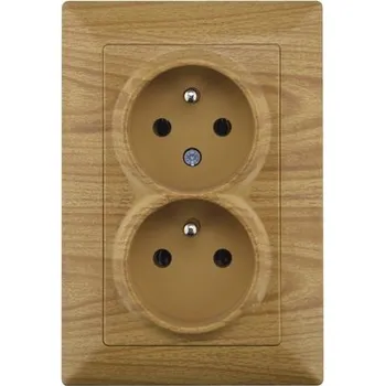 Elektrická zásuvka Dvojzásuvka E2 5001032116181 Visage javor