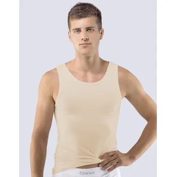 GINA pánské nátělník, širší ramínka, bezešvé, jednobarevné Bamboo PureLine 58005P tělová M/L