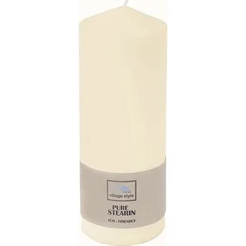 Svíčka Svíčka válec ECO TOP Ø 6,7 x 18 cm béžová