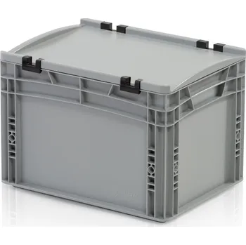 Euro přepravka s víkem 40x30x28,5 cm plný úchyt