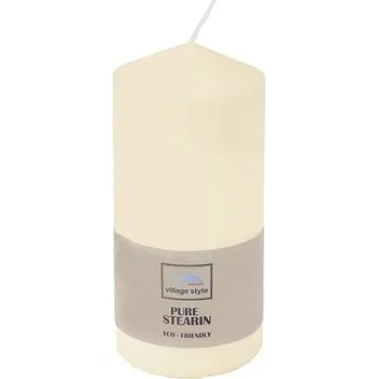 Svíčka Svíčka válec ECO TOP Ø 6,7 x 14 cm béžová