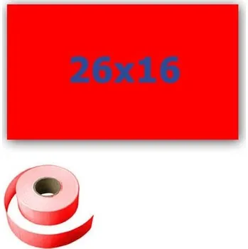 Speciální papír Cenové etikety do kleští, obdélníkové, 26mm x 16mm, 700ks, signální červené