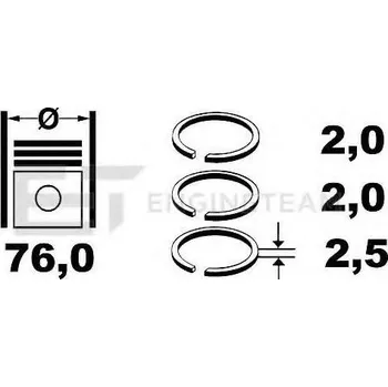 Píst motoru ET Engineteam R1004400