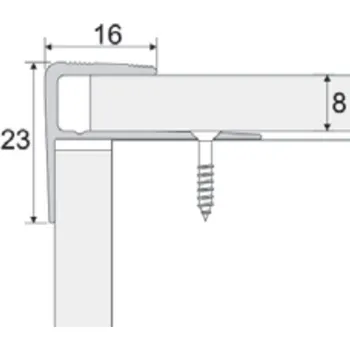 soklová lišta Küberit Schodová hrana pro plovoucí podlahy 8 mm Dekor: dub mocca E902 3-60-27902