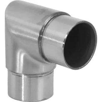 Zábradlí Spojka rohová 90 ° na trubku ø 42.4mm, broušená nerez K320 / AISI304
