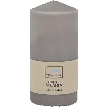 Svíčka Svíčka válec ECO TOP Ø 6,7 x 14 cm šedá