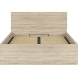TETRIX postel s roštem LOZ/140/B, dub sonoma