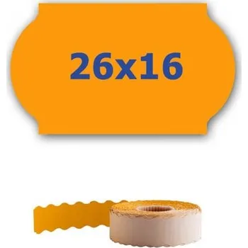 Samolepící etiketa Cenové etikety do kleští, 26mm x 16mm, 700ks, signální oranžové