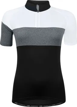 cyklistický dres Force View Lady s krátkým rukávem W černý/bílý/šedý XL