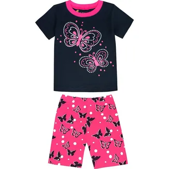 Dívčí pyžamo Čína Dětské holčičí pyžamo mix motivů Věk: 4T, Motiv: modro-růžové motýli