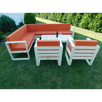 Zahradní sestava Krajča ZAHRADNÍ DŘEVĚNÁ SESTAVA SIENA Povrchová úprava dřeva: Bez nátěru, Materiál: Borovice