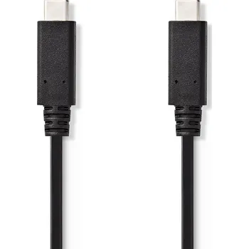 Datový kabel Nedis propojovací kabel USB 3.1 (Gen.1) zástrčka USB C - zástrčka USB C, 2 m (CCGT64750BK20)
