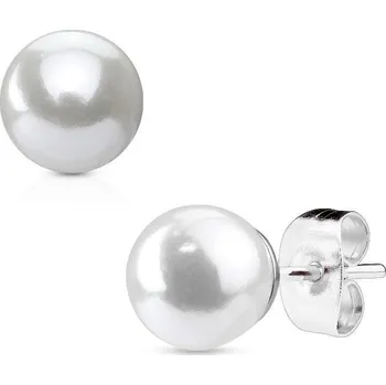 Náušnice Ocelové náušnice s perličkami 7 mm